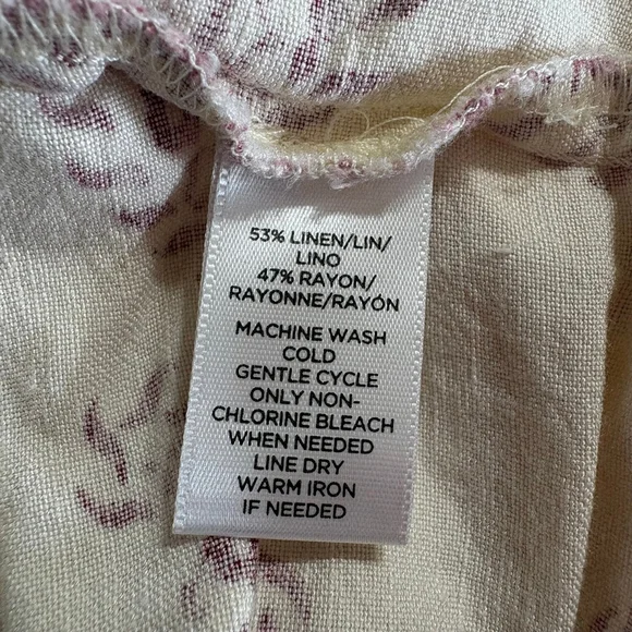 Ann Taylor LOFT Paisley Tank Top M Beige Burgundy - Picture 5 of 5